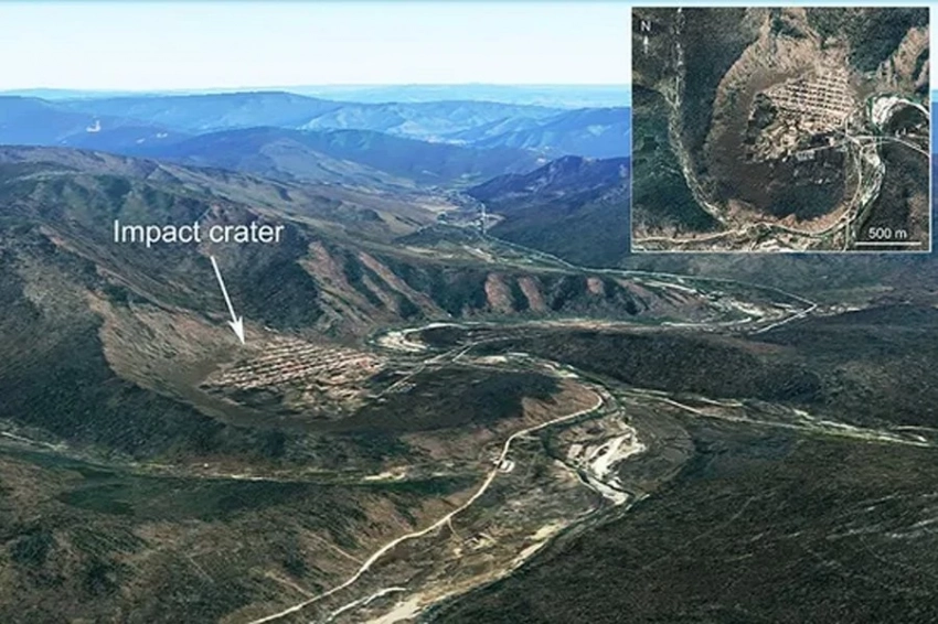 Недавно обнаруженный в Китае кратер образовался от мощного метеоритного удара